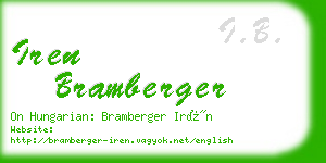 iren bramberger business card